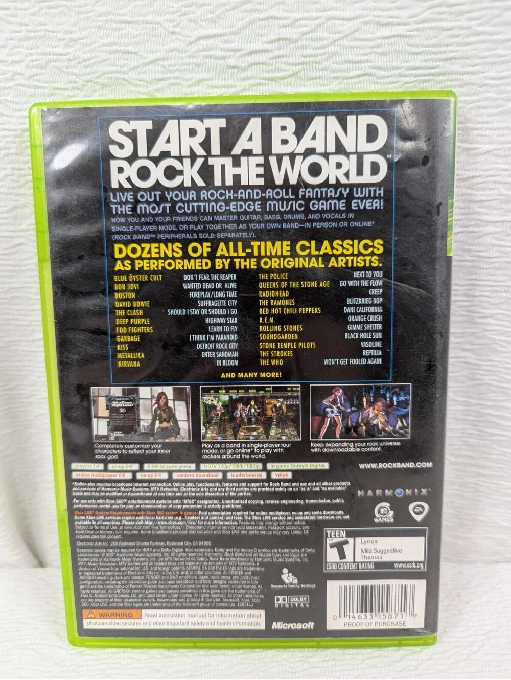 Soul Calibur IV 4 - Xbox 360 Console Game - Ship in Rock Band to Protect Disc